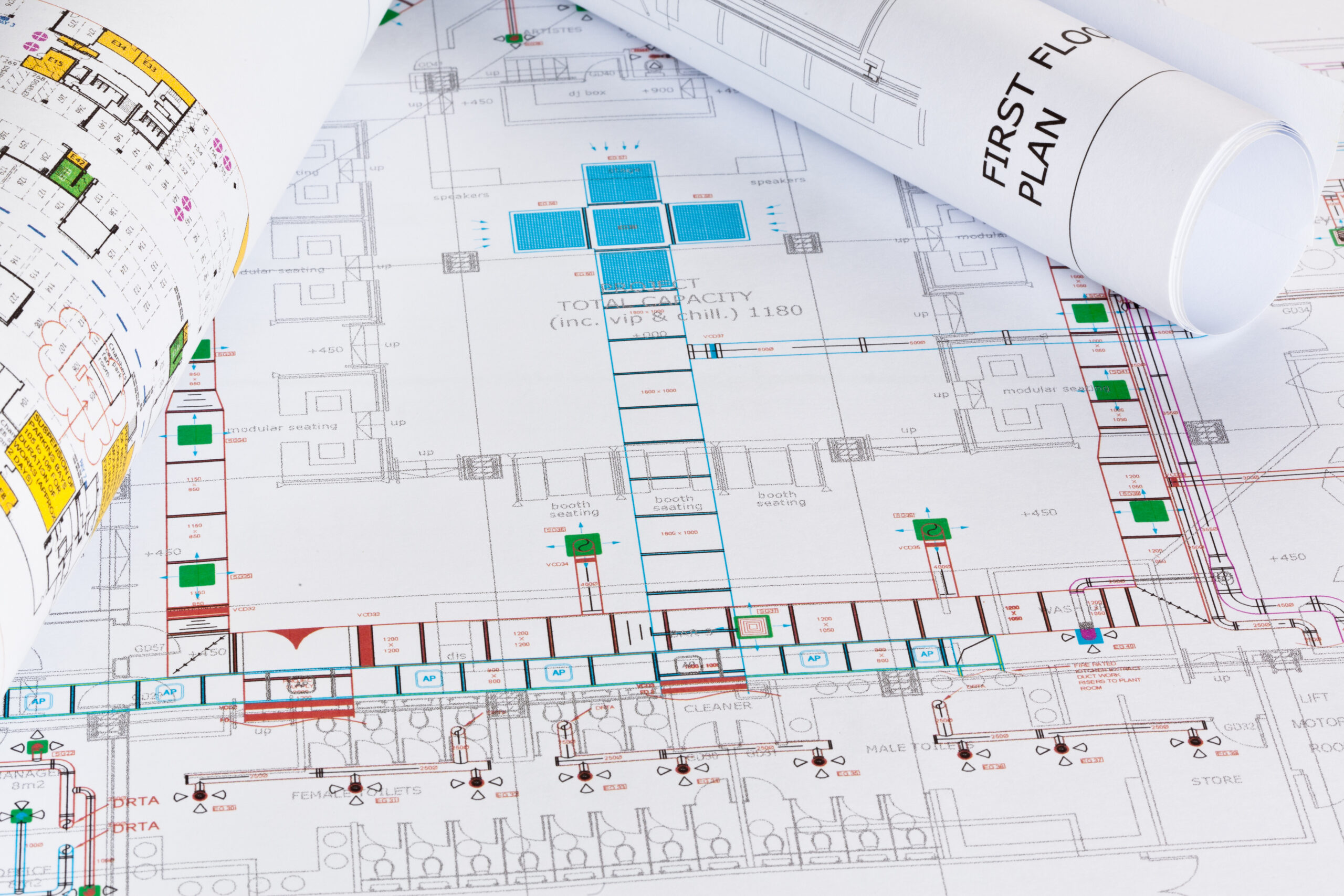 Detail of architects drawings